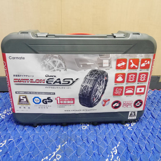 [送料無料] 未使用☆CARMATE カーメイト 非金属 タイヤ チェーン QE16 BIATHLON QUICK EASY 滑り止め 21年製 216/70R16 225/60R17 235/50R18 等☆