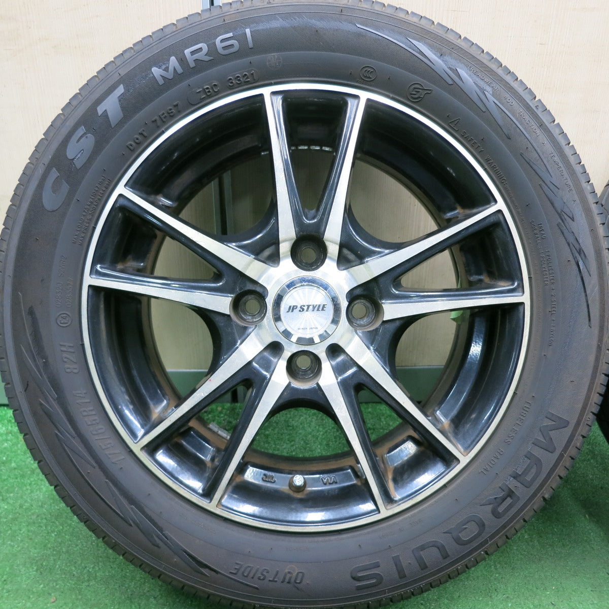 *送料無料* バリ溝！21年！9.5分以上★175/65R14 マーキス CST MR61 JP STYLE Vogel MONZA 14インチ PCD100/4H★4060301HAノ