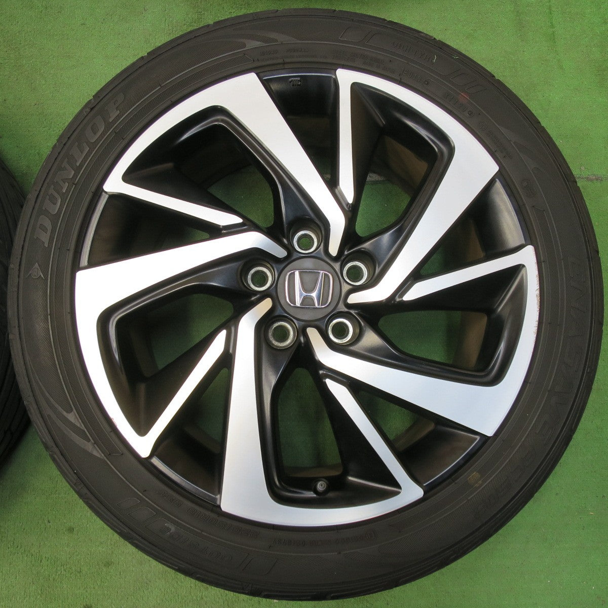 [送料無料] バリ溝！キレイ！9.5分★ホンダ RU ヴェゼル RS 純正 225/50R18 ダンロップ エナセーブ EC503 18インチ PCD114.3/5H★5012510イノ