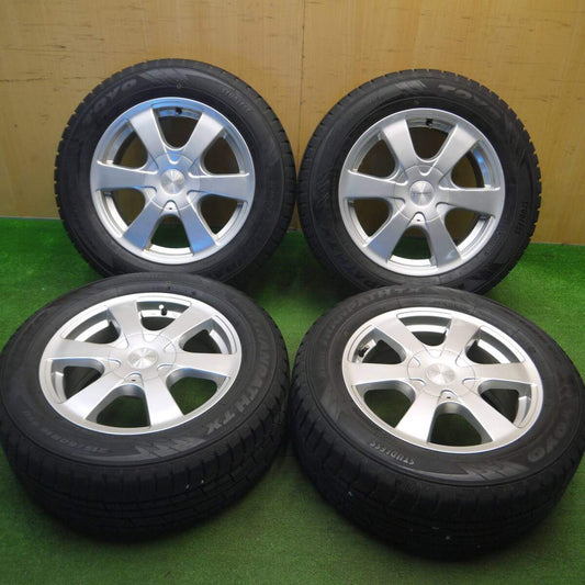 バリ溝！9.5分★スタッドレス 215/60R16 トーヨー ウインター トランパス TX Spacious 社外 アルミ 16インチ PCD100 114.3/5H マルチ★5012908Hス