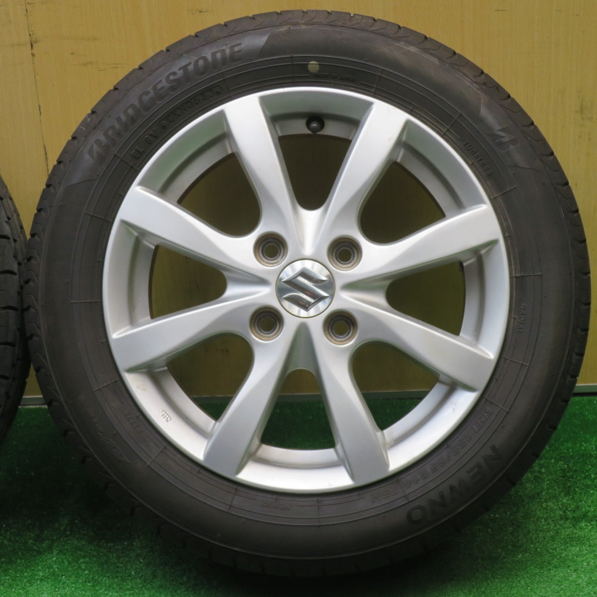 4本価格！23年★スズキ ワゴンR スペーシア アルト 等 純正 155/65R14 ブリヂストン NEWNO 14インチ PCD100/4H★5110106NJノ