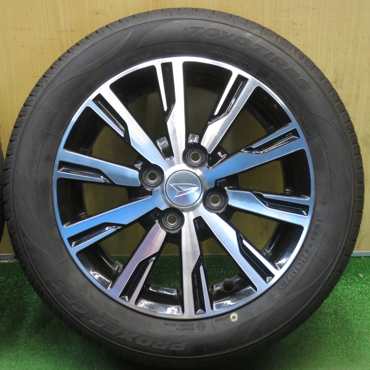 バリ溝！25年！9分◎ダイハツ ムーヴ タント カスタム 純正 155/65R14 トーヨー プロクセス CF3 14インチ PCD100/4H◎6082804NJノ