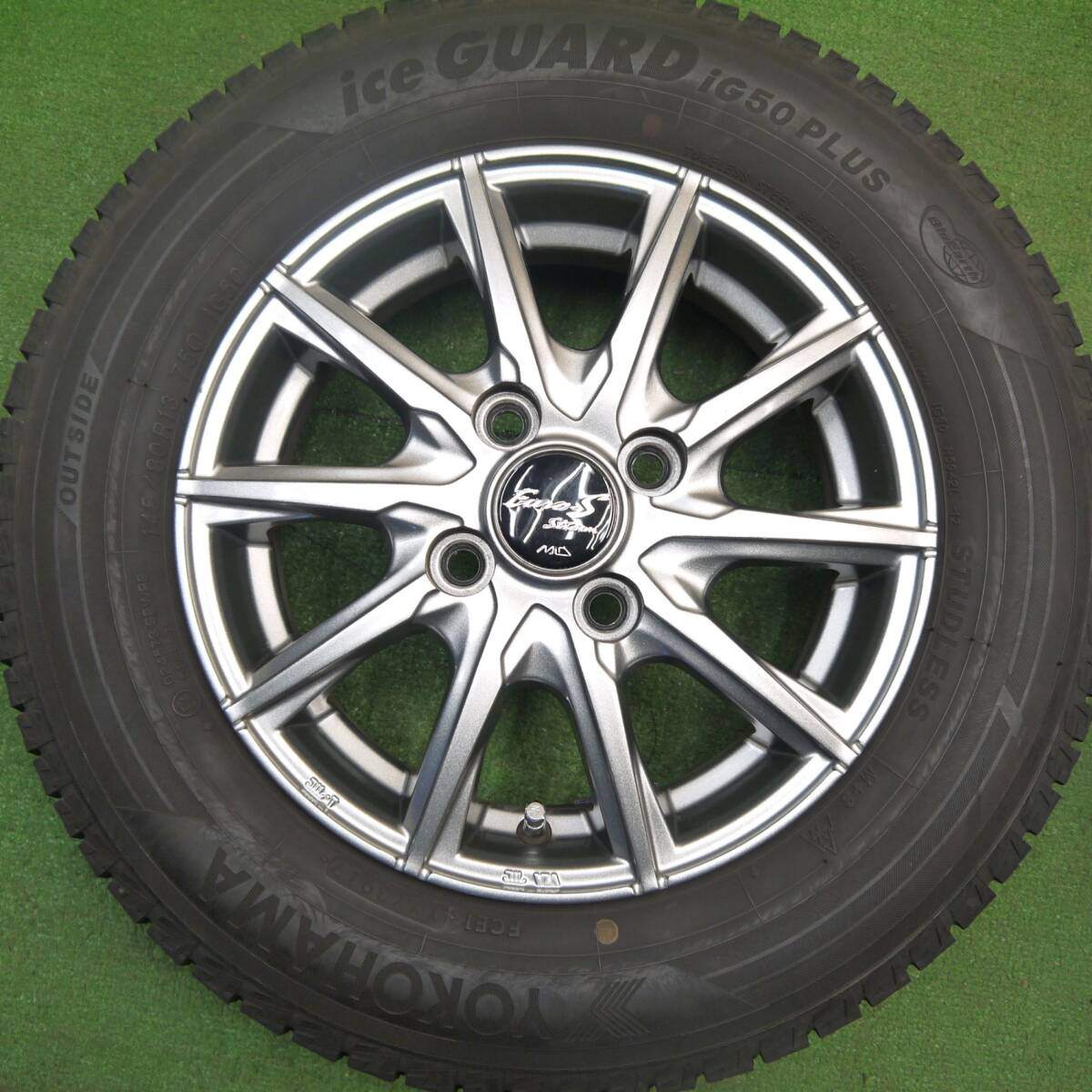 キレイ★スタッドレス 145/80R13 ヨコハマ アイスガード iG50 プラス Euro-S Stream MiD 13インチ PCD100/4H★5033107Hス