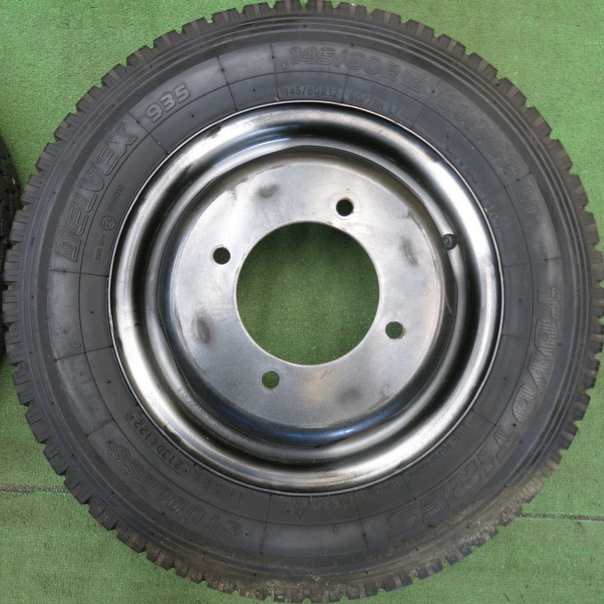 バリ溝！22年！9分◎トラック 145/80R12 80/78N トーヨー デルベックス 935 DELVEX スチール 12インチ PCD150/4H◎6061802HAス