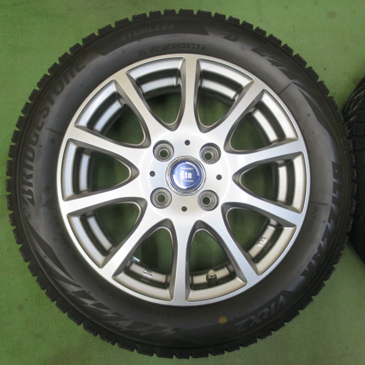 バリ溝！22年！キレイ！9.5分以上★スタッドレス 155/65R14 ブリヂストン ブリザック VRX2 TIRADO Eta LA STRADA ティラード ラストラーダ 14インチ PCD100/4H★6033106イス