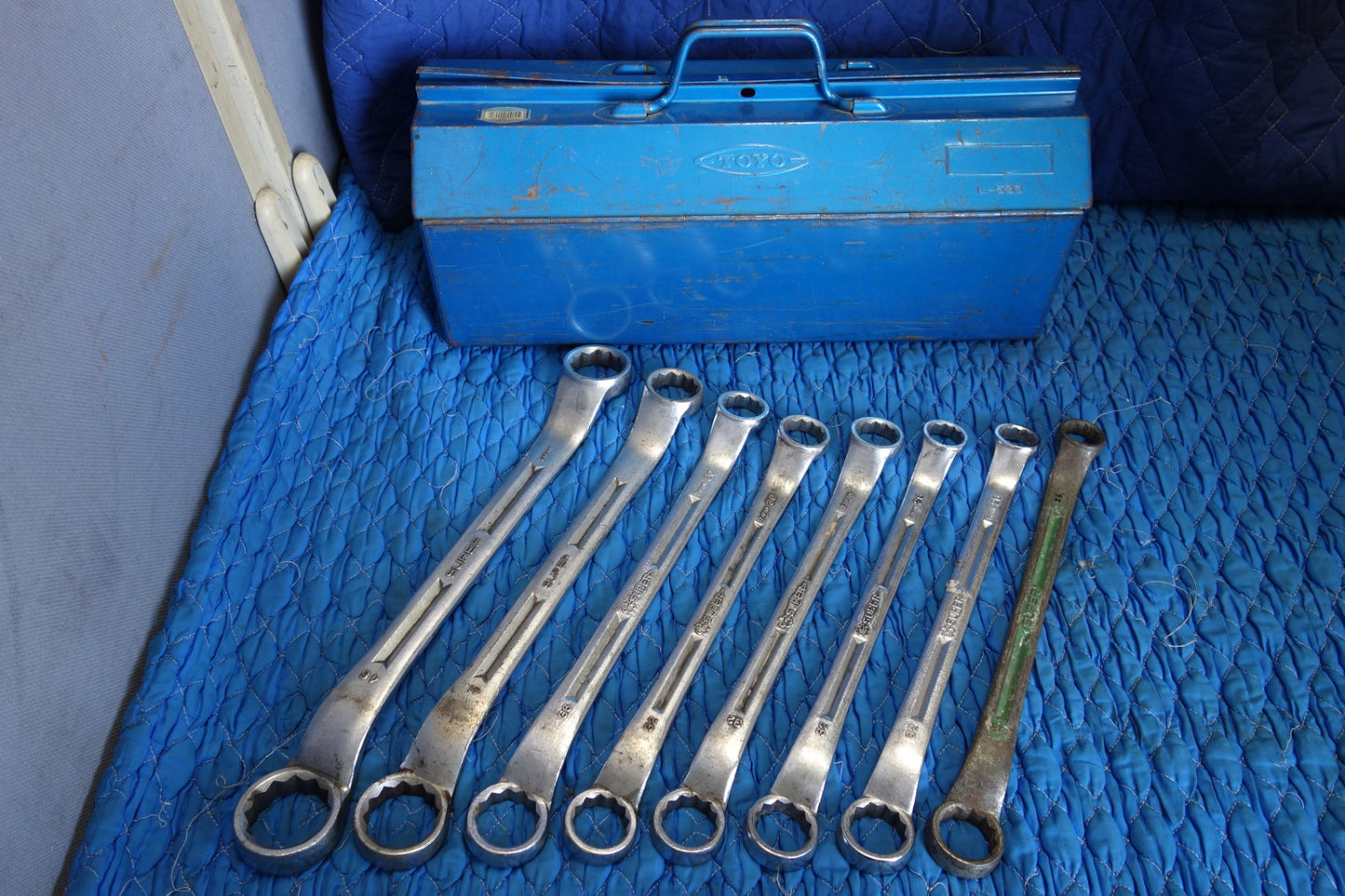 [送料無料] 8本まとめ売り☆SUPER TOOL 両口 メガネ レンチ  BOX付き めがね レンチ スーパー ツール 工具 道具☆