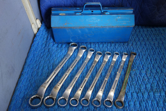 [送料無料] 8本まとめ売り☆SUPER TOOL 両口 メガネ レンチ  BOX付き めがね レンチ スーパー ツール 工具 道具☆
