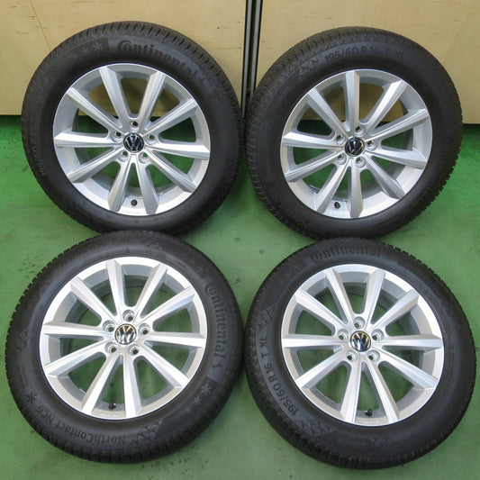 バリ溝！美品！8.5分★ワーゲン T-Cross 純正 BORBET 195/60R16 スタッドレス コンチネンタル ノースコンタクト NC6 16インチ ボルベット PCD100/5H★6011612イス
