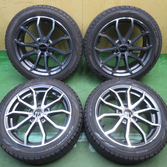 バリ溝！9分◎ワーゲン 等 MAK LOWE FF 225/45R17 スタッドレス ピレリ アイスアシンメトリコ プラス 17インチ PCD112/5H◎6100405NJス