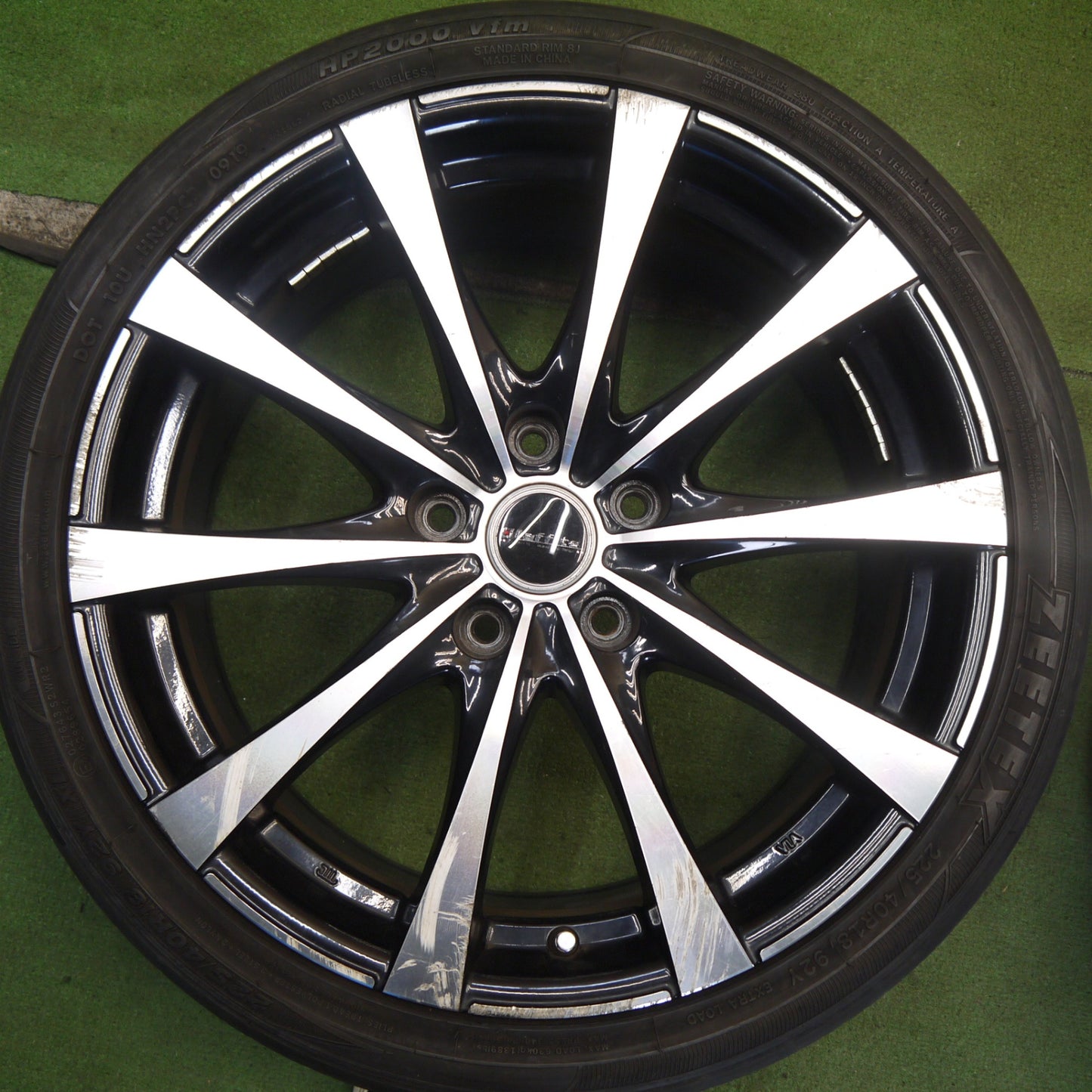 4本価格◎225/40R18 ジーテックス HP2000 vfm Laffite LE-03 ラフィット 18インチ PCD114.3/5H◎6062209Hノ