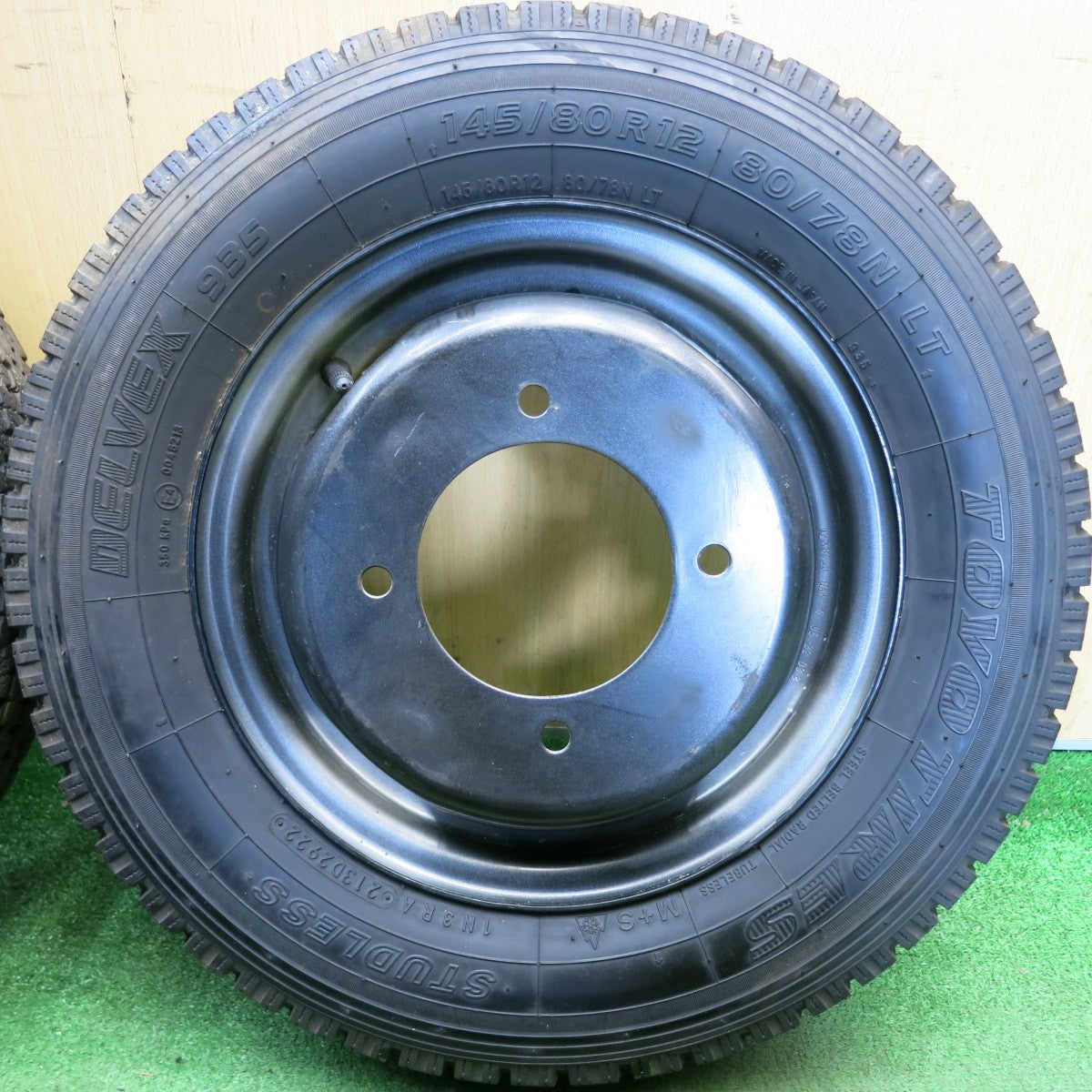 バリ溝！22年！9分◎トラック 145/80R12 80/78N トーヨー デルベックス 935 DELVEX スチール 12インチ PCD150/4H◎6061802HAス