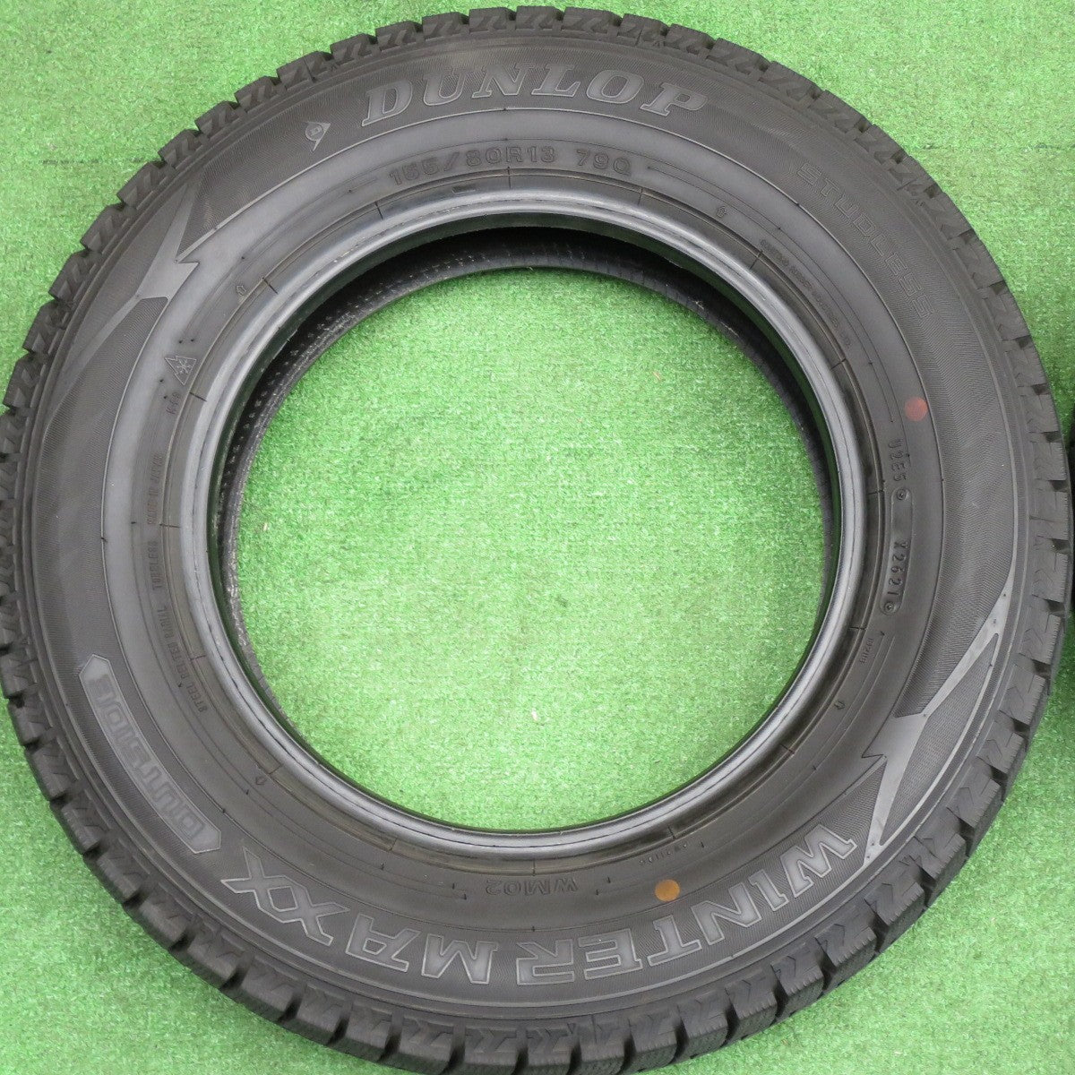 バリ溝！9.5分以上★スタッドレス 155/80R13 ダンロップ ウインターマックス WM02 タイヤ 13インチ パッソ ヴィッツ 等★6030906NKスタ