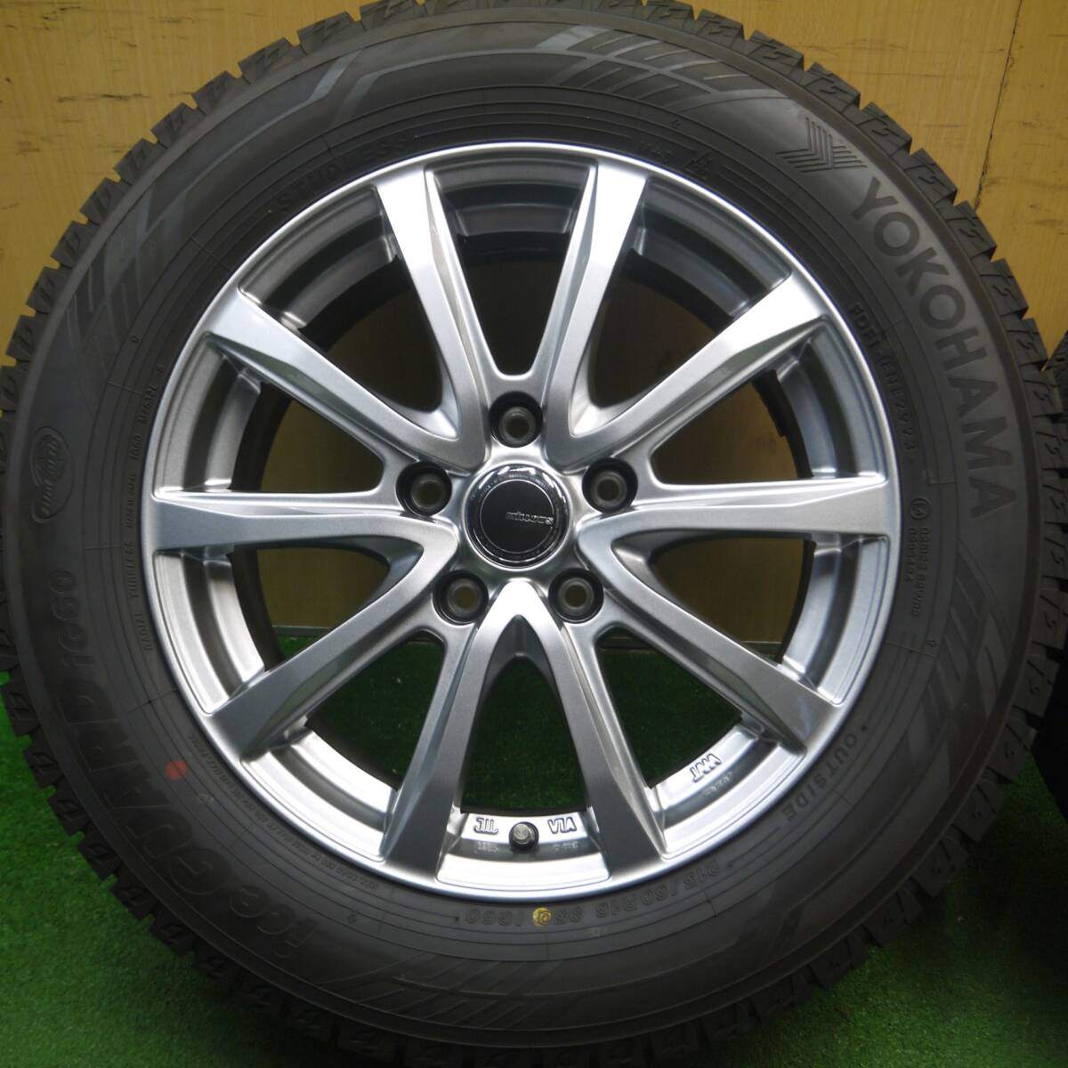 超バリ溝！23年！キレイ！ほぼ10分★スタッドレス 215/60R16 ヨコハマ アイスガード iG60 MiLLOUS ミルアス 16インチ PCD114.3/5H★5022606Hス