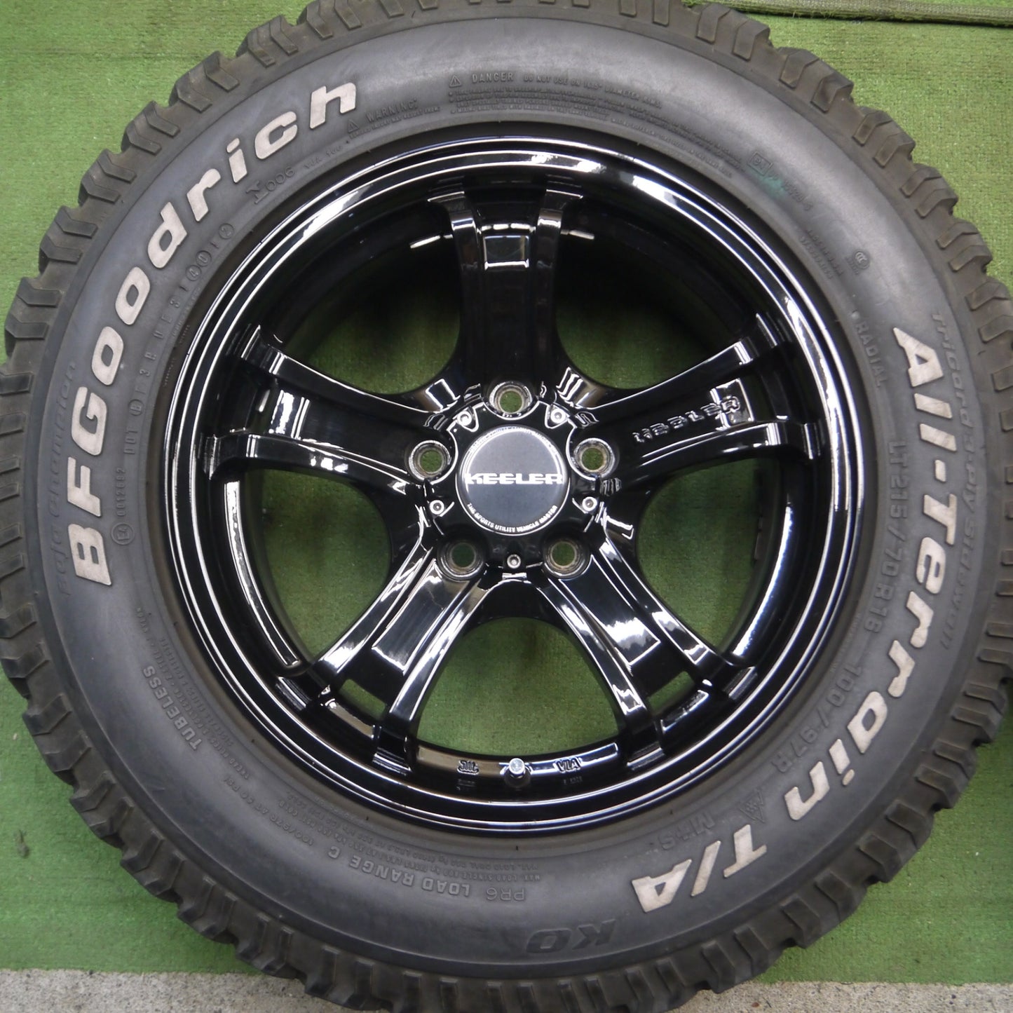 *送料無料* バリ溝！キレイ！9分★KEELER 215/70R16 BFグッドリッチ All-Terrain T/A KO ホワイトレター キーラー 16インチ PCD114.3/5H★4061106Hノ