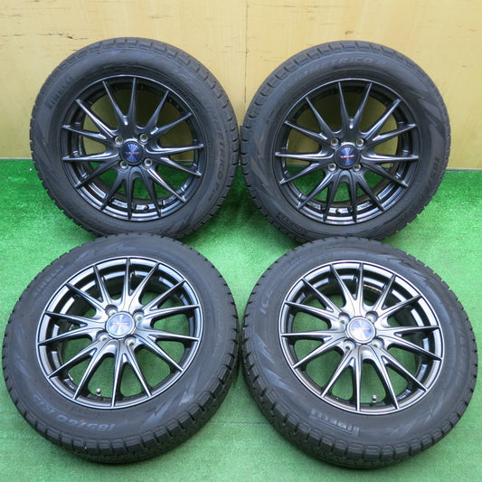バリ溝！21年！キレイ！8.5分★スタッドレス 185/60R15 ピレリ アイス アシンメトリコ プラス VELVA SPORTZ ヴェルヴァ 15インチ PCD100/4H★5122003HAス