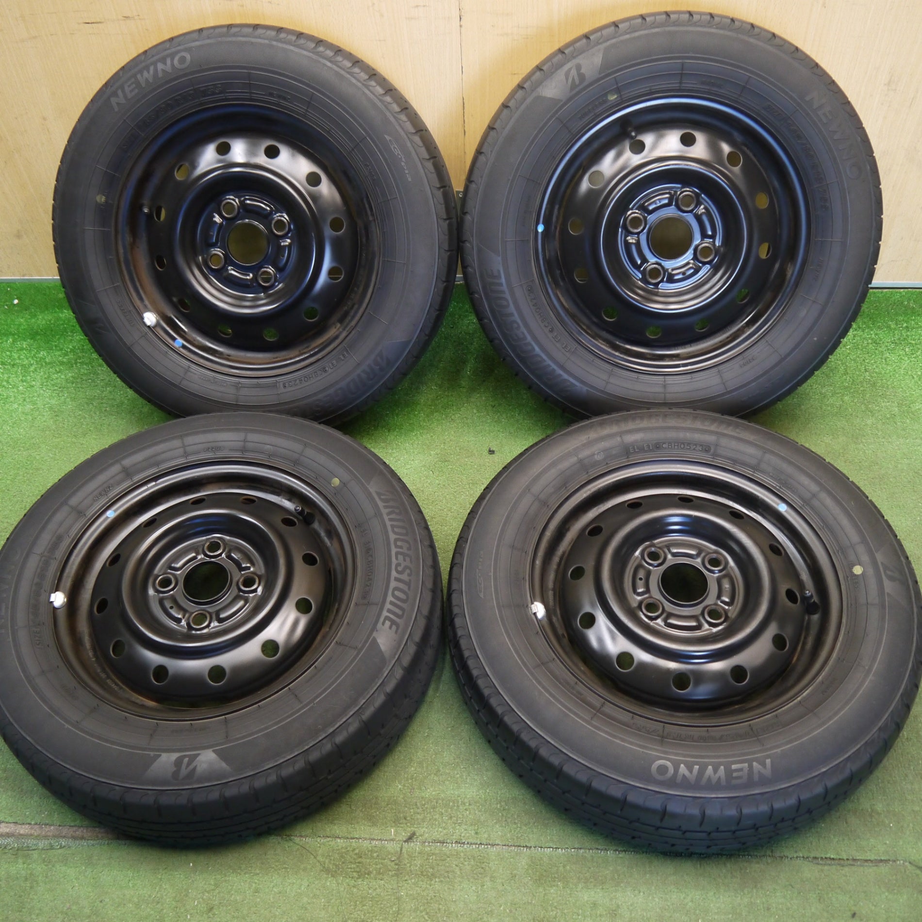 4本価格！23年☆145/80R13 ブリヂストン NEWNO スチール ホイール