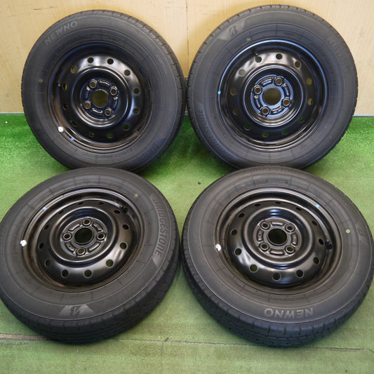 4本価格！23年★145/80R13 ブリヂストン NEWNO スチール ホイール ニューノ 13インチ PCD100/4H★6051905Hノ