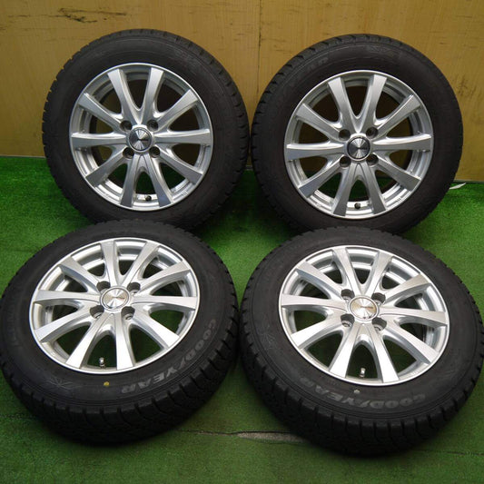 バリ溝！キレイ！8.5分★スタッドレス 165/65R14 グッドイヤー アイスナビ6 ravrion RS01 ラブリオン 14インチ PCD100/4H★5040401Hス