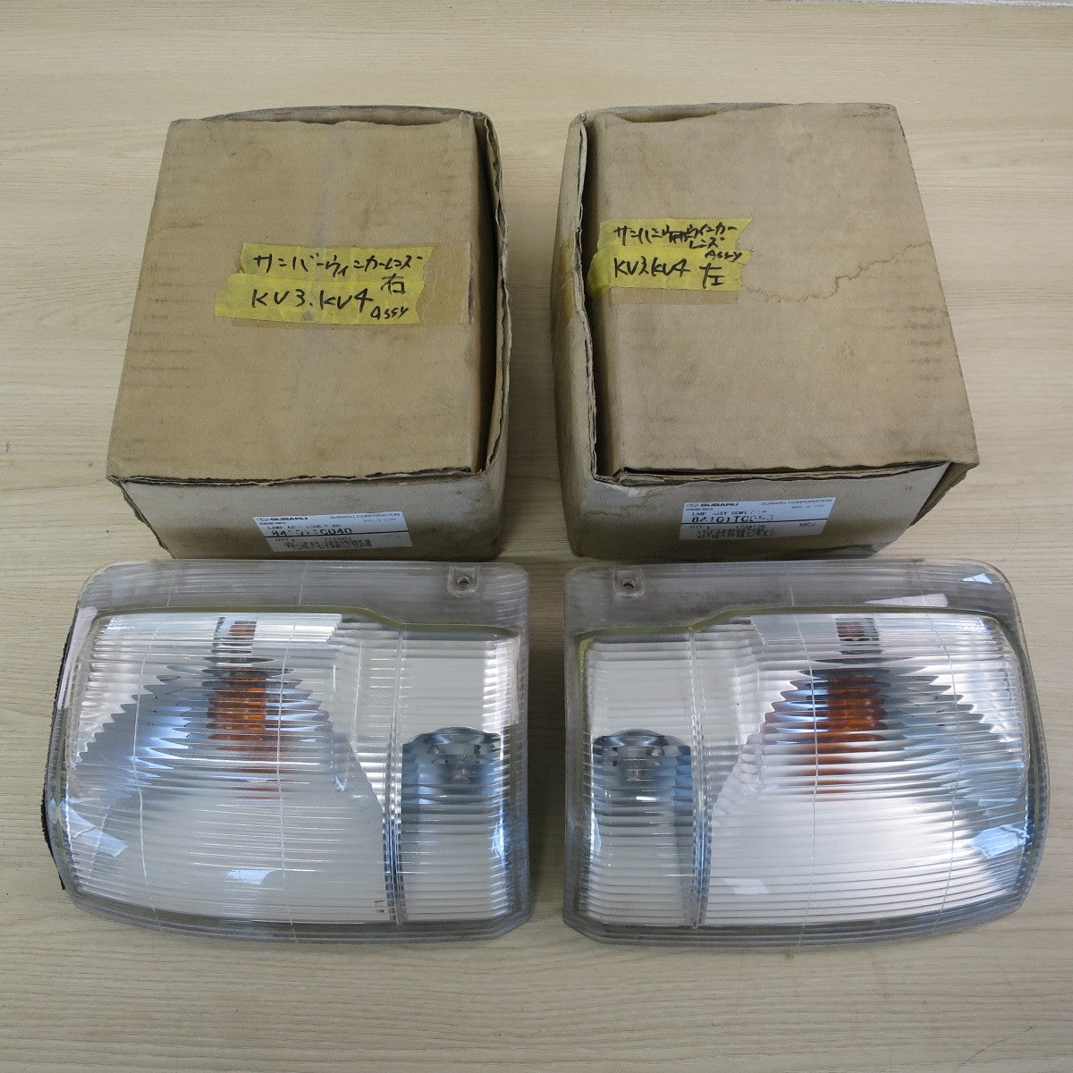 左右セット♪スバル KV3 KV4 サンバー ディアス 純正 コーナー レンズ 0EW 25029 L R ウインカー レンズ 照明 カー パーツ♪