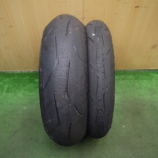 前後2本セット★バイク タイヤ 120/600R17 180/640R17 ブリヂストン バトラックス レーシング R10 CBR600RR 等★5092210Hノタ