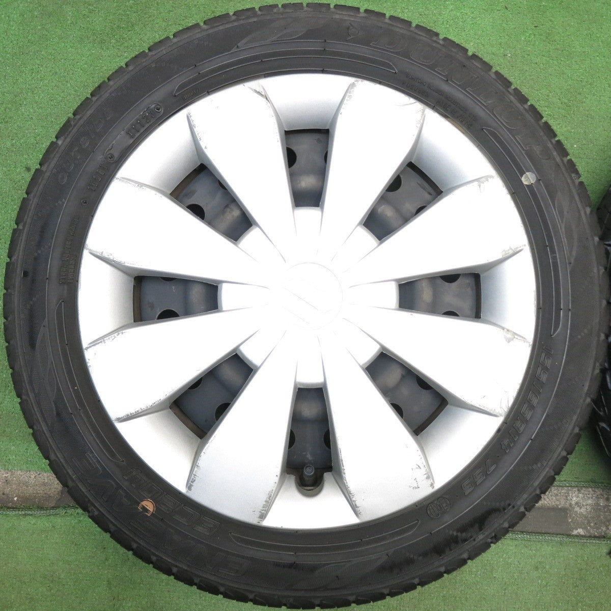 バリ溝！23年！8.5分◎スズキ ワゴンR 純正 スチール 155/65R14 ダンロップ エナセーブ EC204 14インチ PCD100/4H◎6073010HAノ