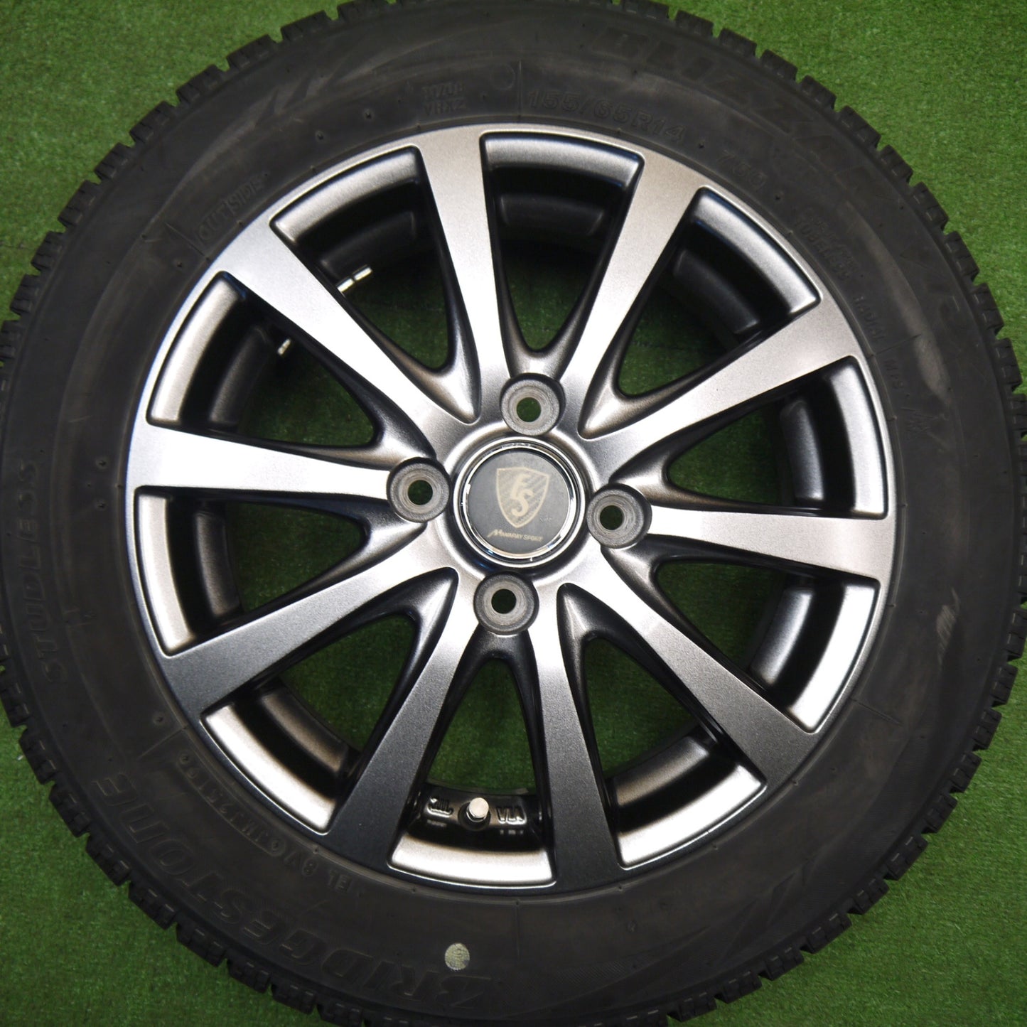 キレイ★スタッドレス 155/65R14 ブリヂストン ブリザック VRX MANARAY SPORT マナレイ スポーツ 14インチ PCD100/4H★5111710Hス