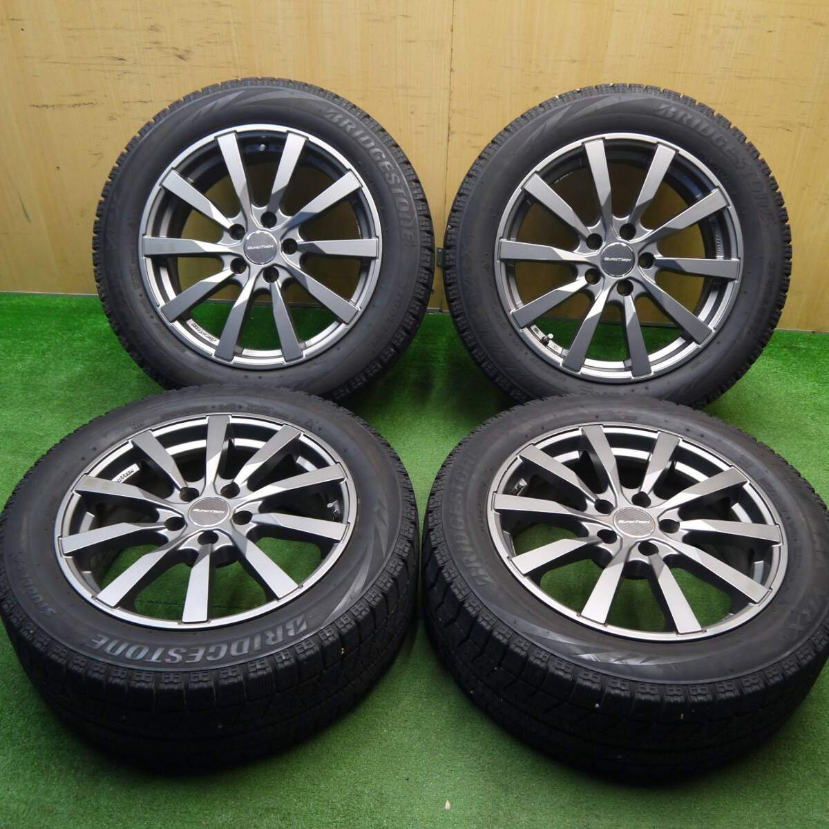 キレイ★ワーゲン 等 EUROTECH 215/55R17 スタッドレス ブリヂストン ブリザック VRX ユーロテック 17インチ PCD112/5H★5031708Hス