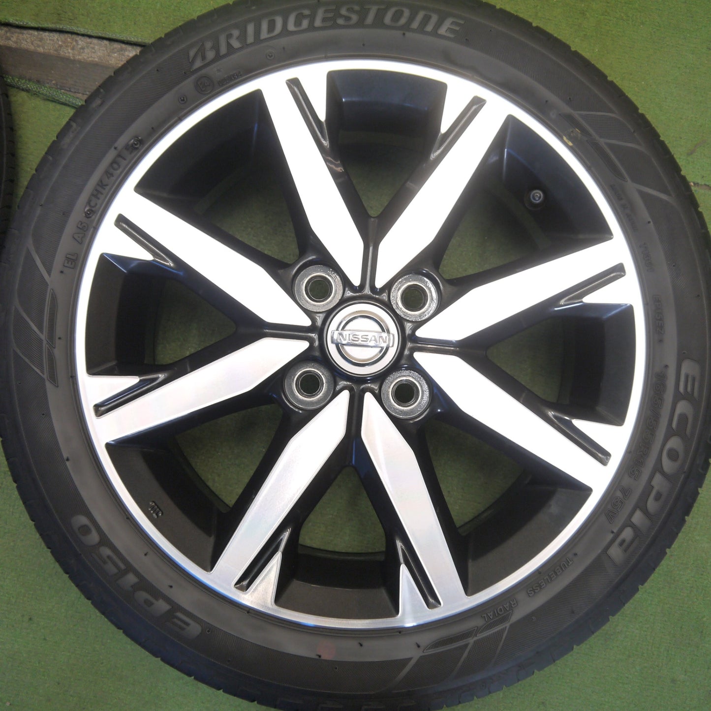 キレイ◎日産 B21A デイズ ルークス ハイウェイスター 純正 165/55R15 ブリヂストン エコピア EP150 15インチ PCD100/4H◎6073104Hノ