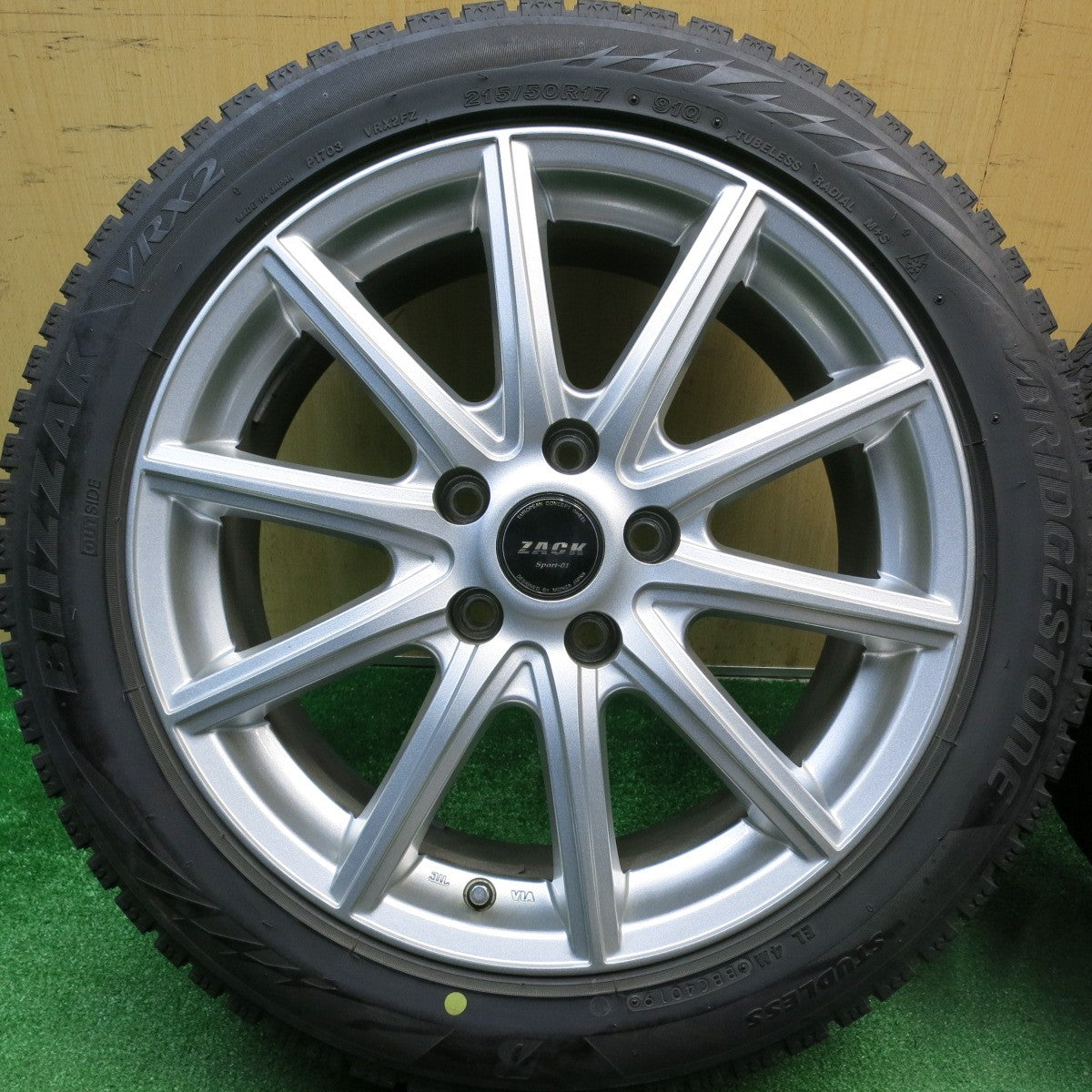 キレイ★スタッドレス 215/50R17 ブリヂストン ブリザック VRX2 ZACK Sport-01 MONZA ザック 17インチ PCD114.3/5H★5122804HAス