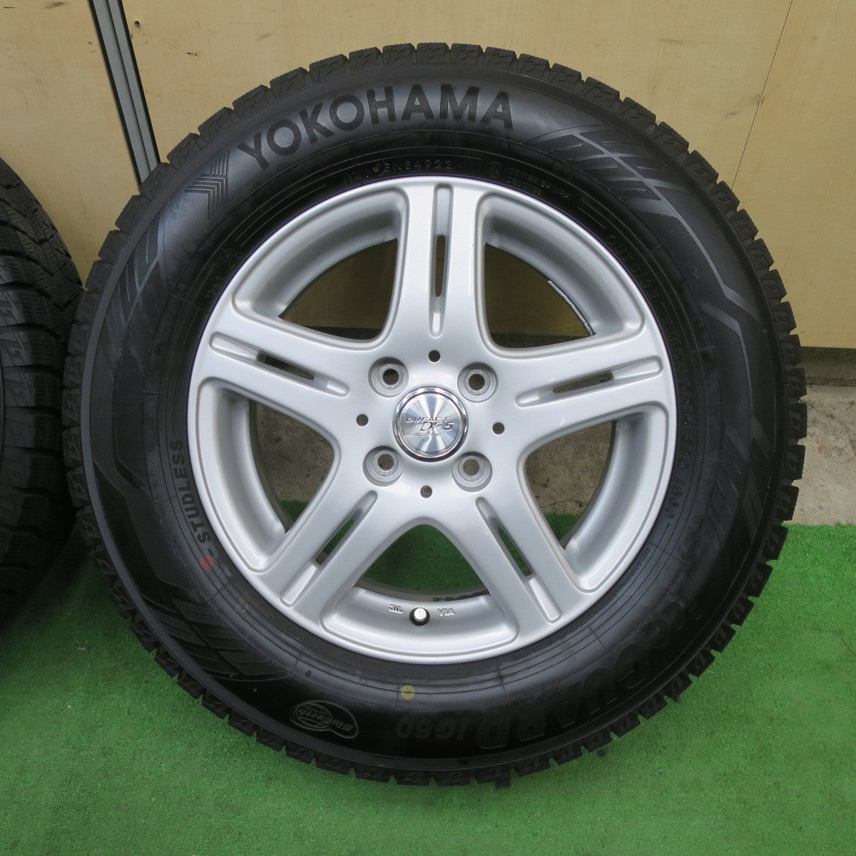 バリ溝！22年！ほぼ10分★スタッドレス 185/70R14 ヨコハマ アイスガード IG60 DUFACT DF5 デュファクト 14インチ PCD100/4H★5112202TTス