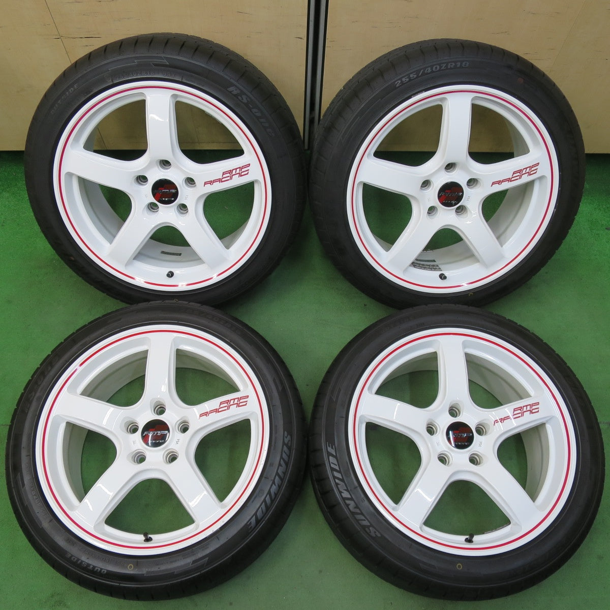 キレイ！24年★シビック タイプR 等 RMP RACING MiD 255/40R18 サンワイド RS-one 18インチ PCD120/5H★5042101イノ