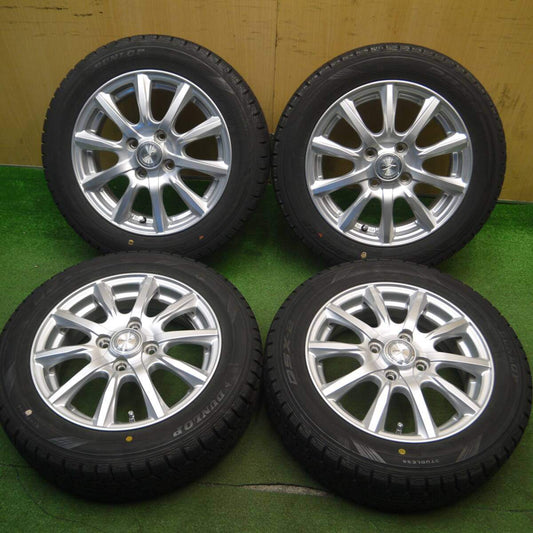 バリ溝！キレイ！9.5分以上★スタッドレス 155/65R14 ダンロップ DSX-2 JOKER ジョーカー 14インチ PCD100/4H★5022806Hス
