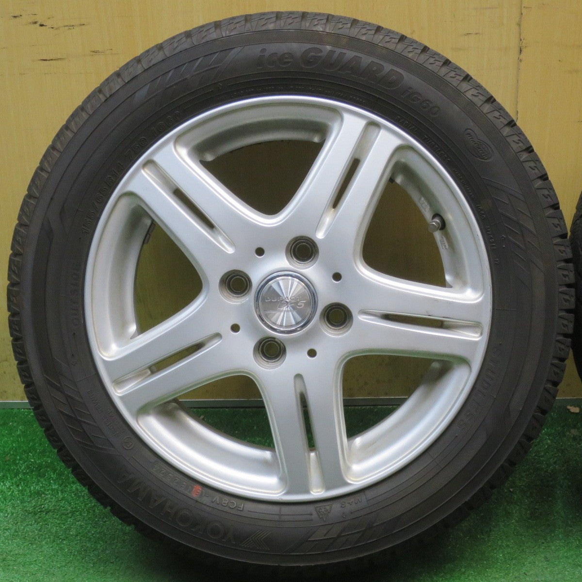 バリ溝！24年！9.5分★スタッドレス 155/65R14 ヨコハマ アイスガード iG60 DUFACT DF5 デュファクト 14インチ PCD100/4H★6051505NJス