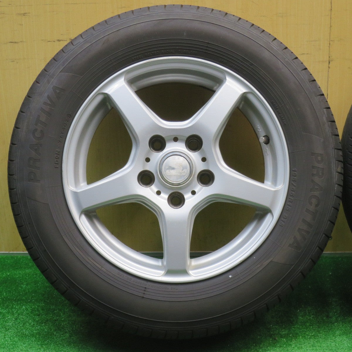 バリ溝！22年！9.5分★195/65R15 プラクティバ ヨコハマ SIBILLA GG シビラ 15インチ PCD114.3/5H★5110307NJノ