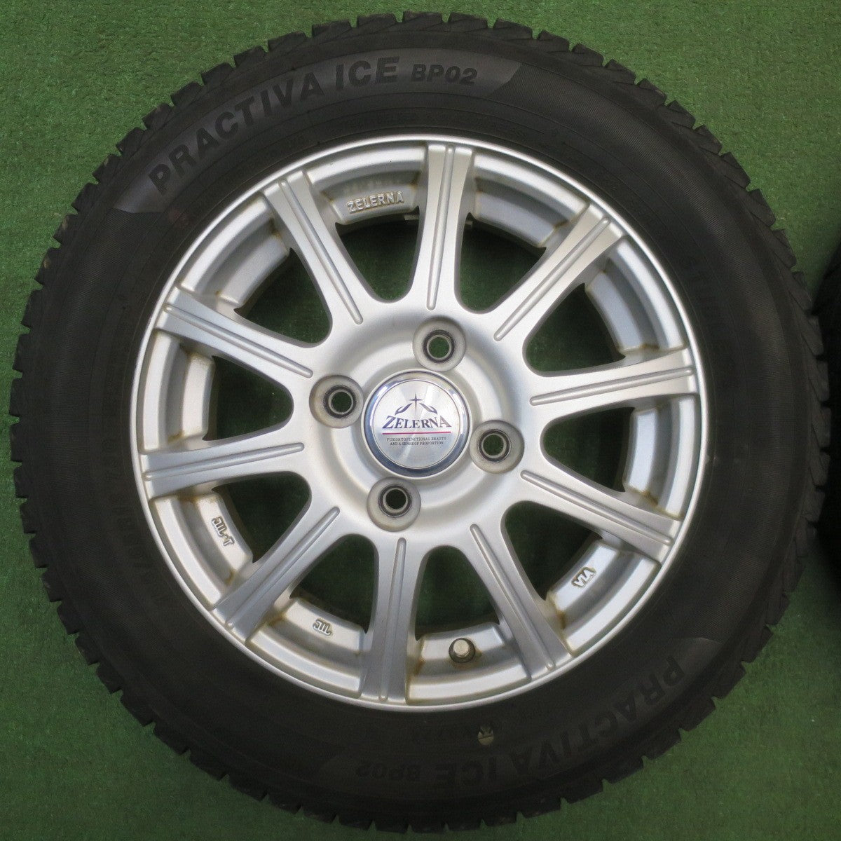 バリ溝！24年！9.5分★スタッドレス 155/65R13 プラクティバ アイス BP02 ヨコハマ製 ZELERNA 13インチ PCD100/4H★6032409NJス