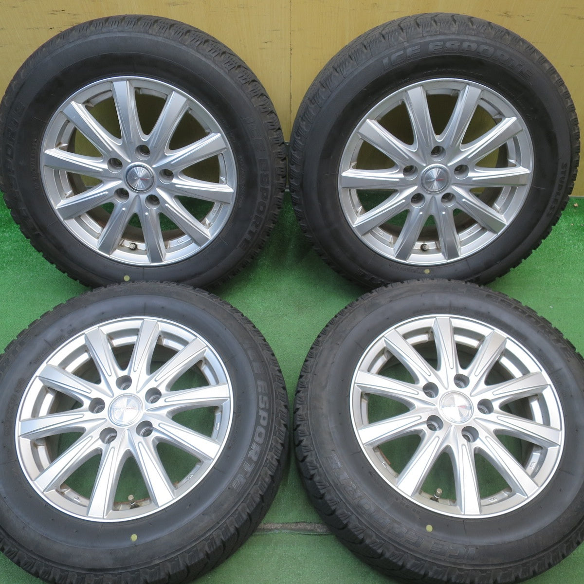 バリ溝！22年！キレイ！9分◎スタッドレス 195/65R15 アイスエスポルテ JOKER ジョーカー 15インチ PCD114.3/5H◎6071703NJス