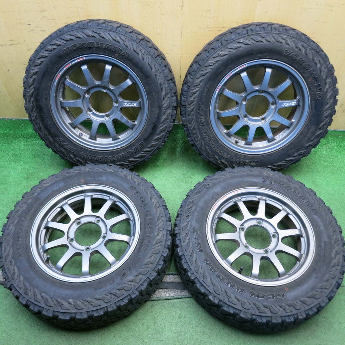 4本価格！23年◎RAYS A LAP-J REDOT 185/85R16 105/103N ヨコハマ ジオランダー M/T G003 レイズ 16インチ PCD139.7/5H◎6090604HAノ
