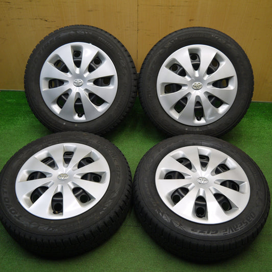 バリ溝！22年！キレイ！8.5分★トヨタ アクア 純正 スチール 175/65R15 スタッドレス トーヨー オブザーブ GIZ2 15インチ PCD100/4H★5121006Hス