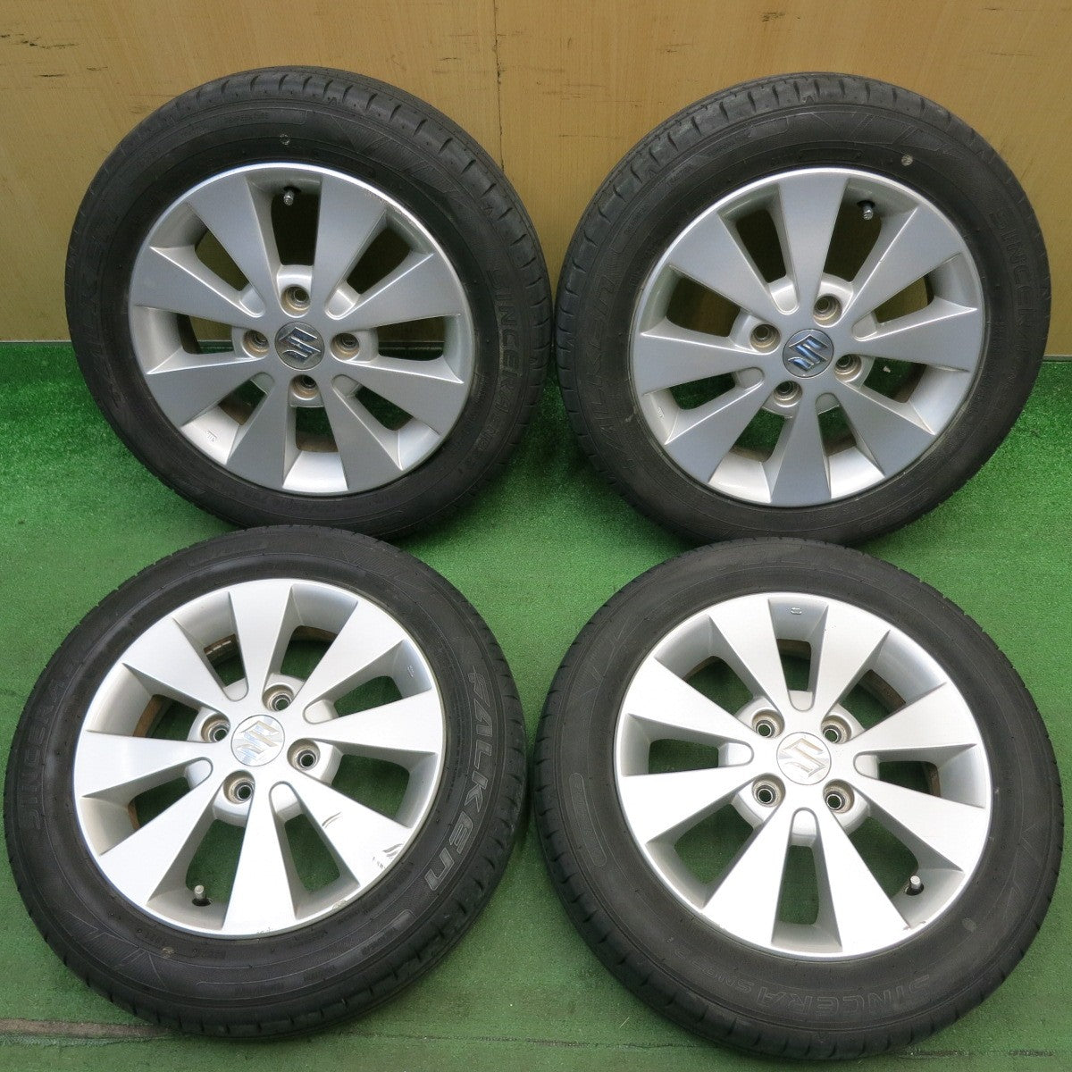 バリ溝！8.5分★スズキ ワゴンR 純正 155/65R14 ファルケン シンセラ SN832i 14インチ PCD100/4H★6050606HAノ