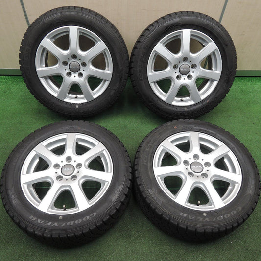 バリ溝！キレイ！9.5分★ワーゲン 等 MAK 215/55R16 スタッドレス グッドイヤー アイスナビ6 16インチ PCD112/5H★4010906TNス