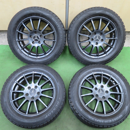 バリ溝！22年！キレイ！9.5分以上★ベンツ 等 IRVINE F01 205/55R16 スタッドレス ダンロップ ウインターマックス WM02 アーヴィン 16インチ PCD112/5H★6022302TTス