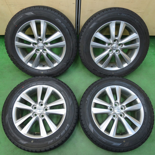 [送料無料] バリ溝！9分★トヨタ 20系 ウィッシュ 純正 195/60R16 スタッドレス ダンロップ DSX-2 16インチ PCD100/5H★5010803イス