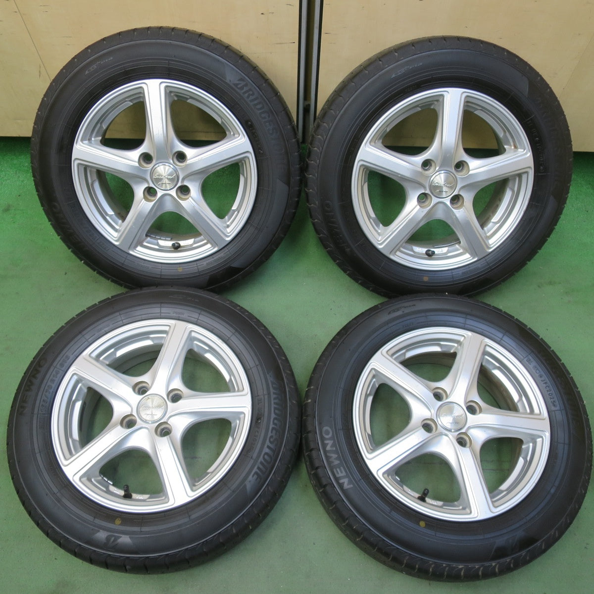 ほぼ未使用！25年◎165/70R14 ブリヂストン NEWNO EuroSpeed MANARAY SPORT ユーロスピード マナレイ 14インチ PCD100/4H◎6063005イノ