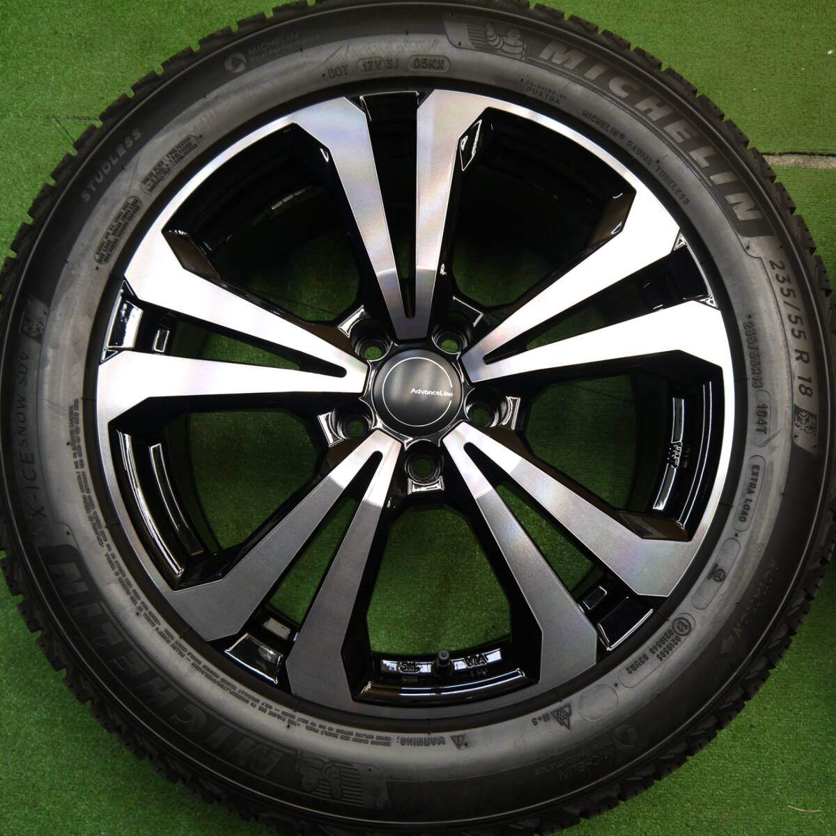 タイヤほぼ未使用！23年！キレイ★アウディ Q3 等 AdvanceLine 235/55R18 スタッドレス ミシュラン X-ICE SNOW SUV アドバンスライン 18インチ PCD112/5H★5031210Hス