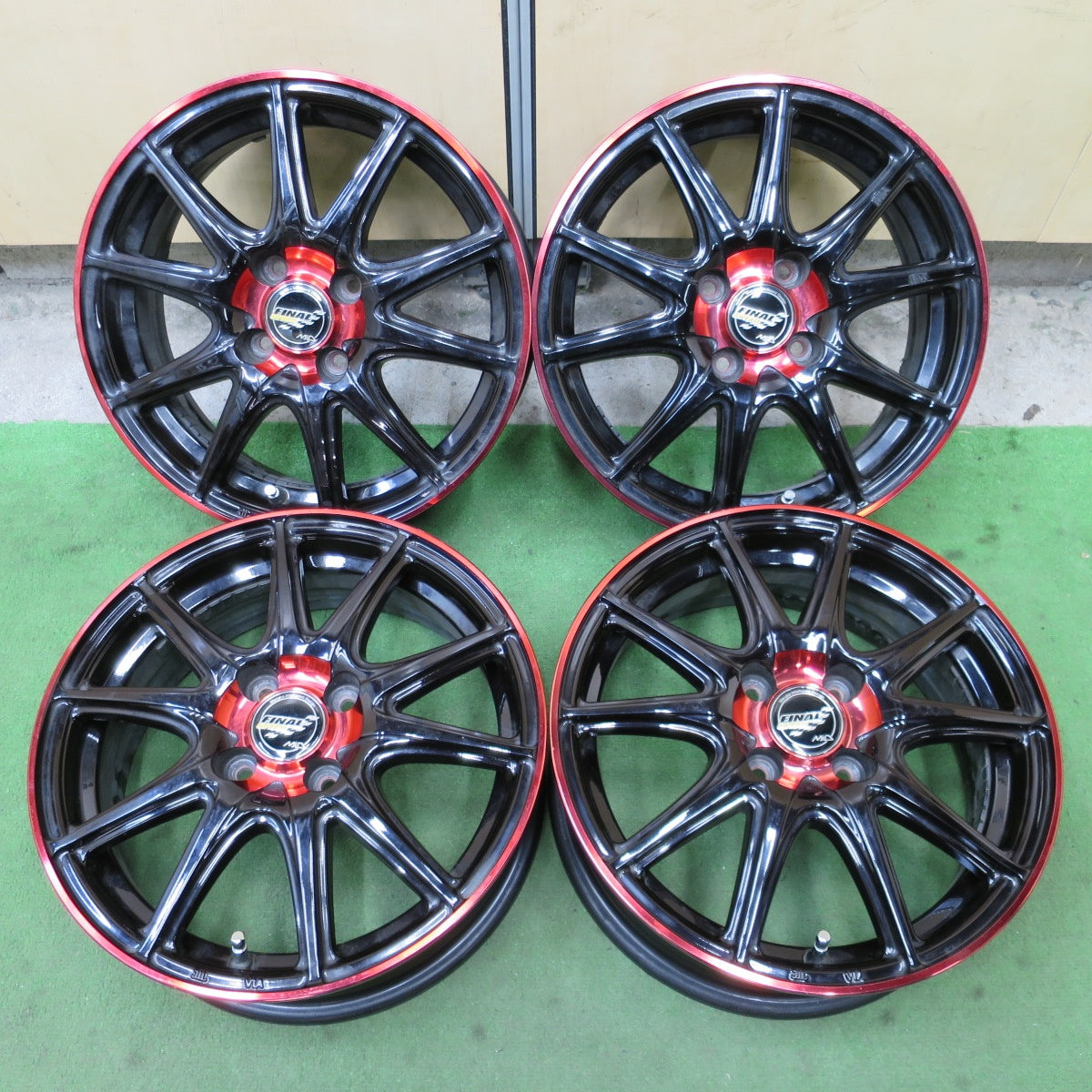 4本価格★FINAL SPEED MiD A-TECH 15インチ ホイール ファイナルスピード マルカ 15×5.5J PCD100/4H★6060904NGホ
