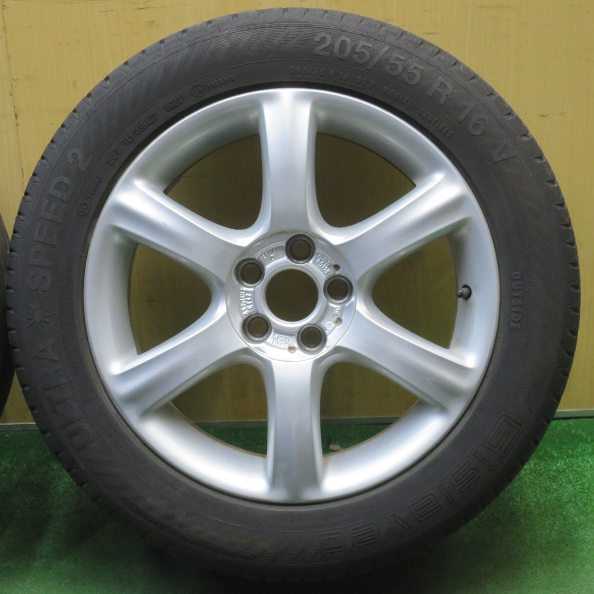 バリ溝！23年！キレイ！8.5分★ワーゲン ニュービートル 純正 BBS RD198 205/55R16 ギスラベット ULTRA SPEED2 16インチ PCD100/5H★6052605NJノ