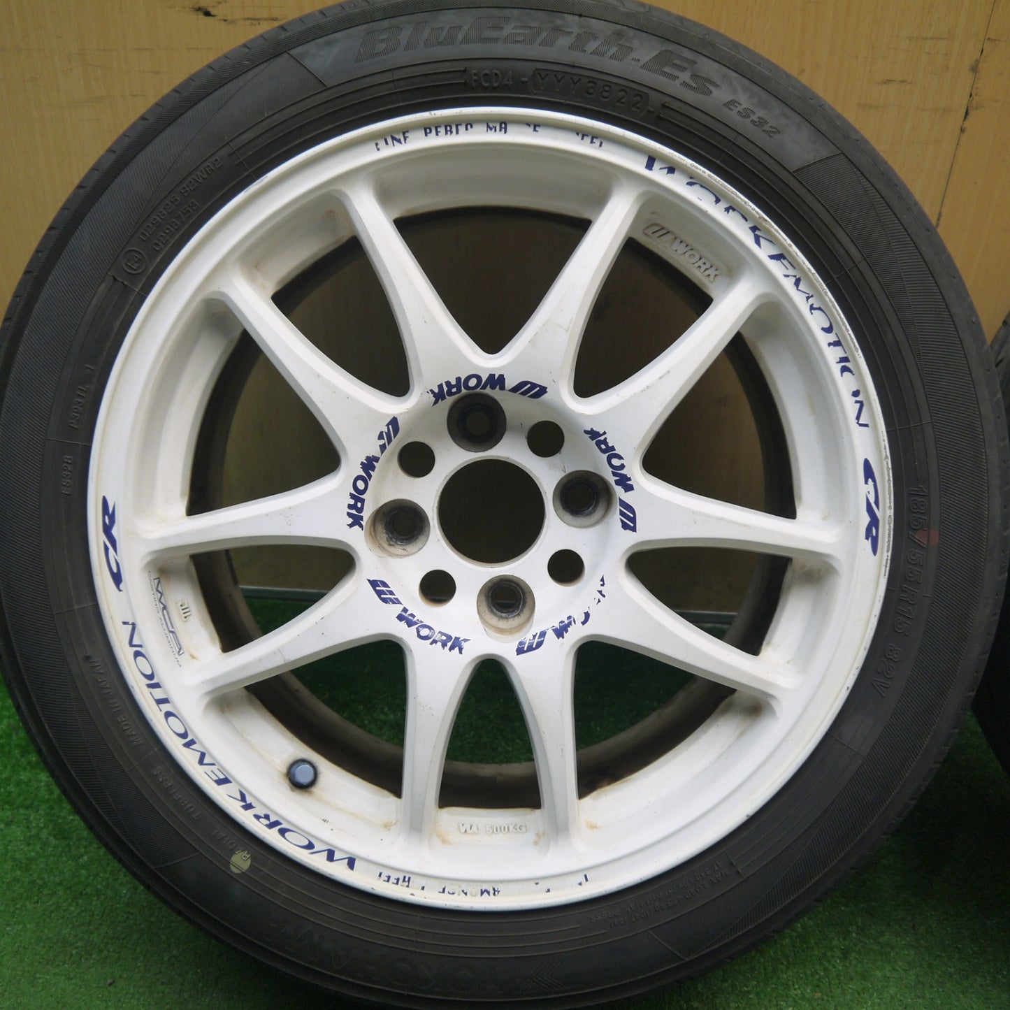 4本価格！22年★WORK EMOTION CR Kai 改 185/55R15 ヨコハマ BluEarth-ES ES32 15インチ ワーク エモーション PCD100/4H★6021611Hノ