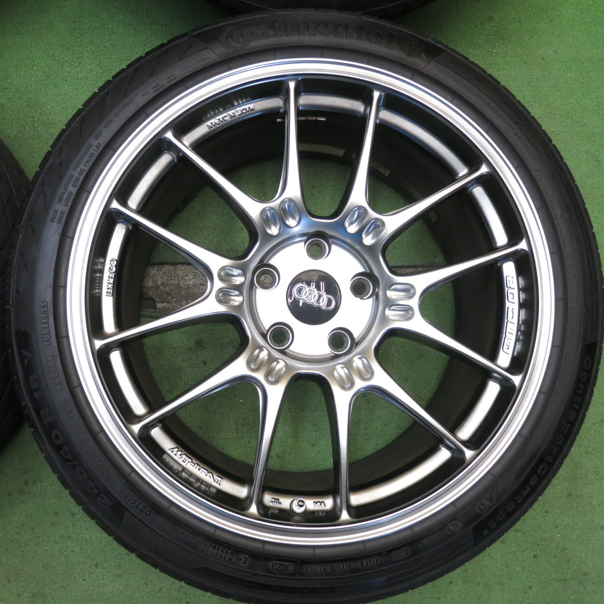 センサー付！バリ溝！23年！キレイ！8.5分◎アウディ 等 ENKEI GTC02 245/40R18 コンチネンタル コンチスポーツ コンタクト5 AO エンケイ 18インチ PCD112/5H◎6090501KKノ