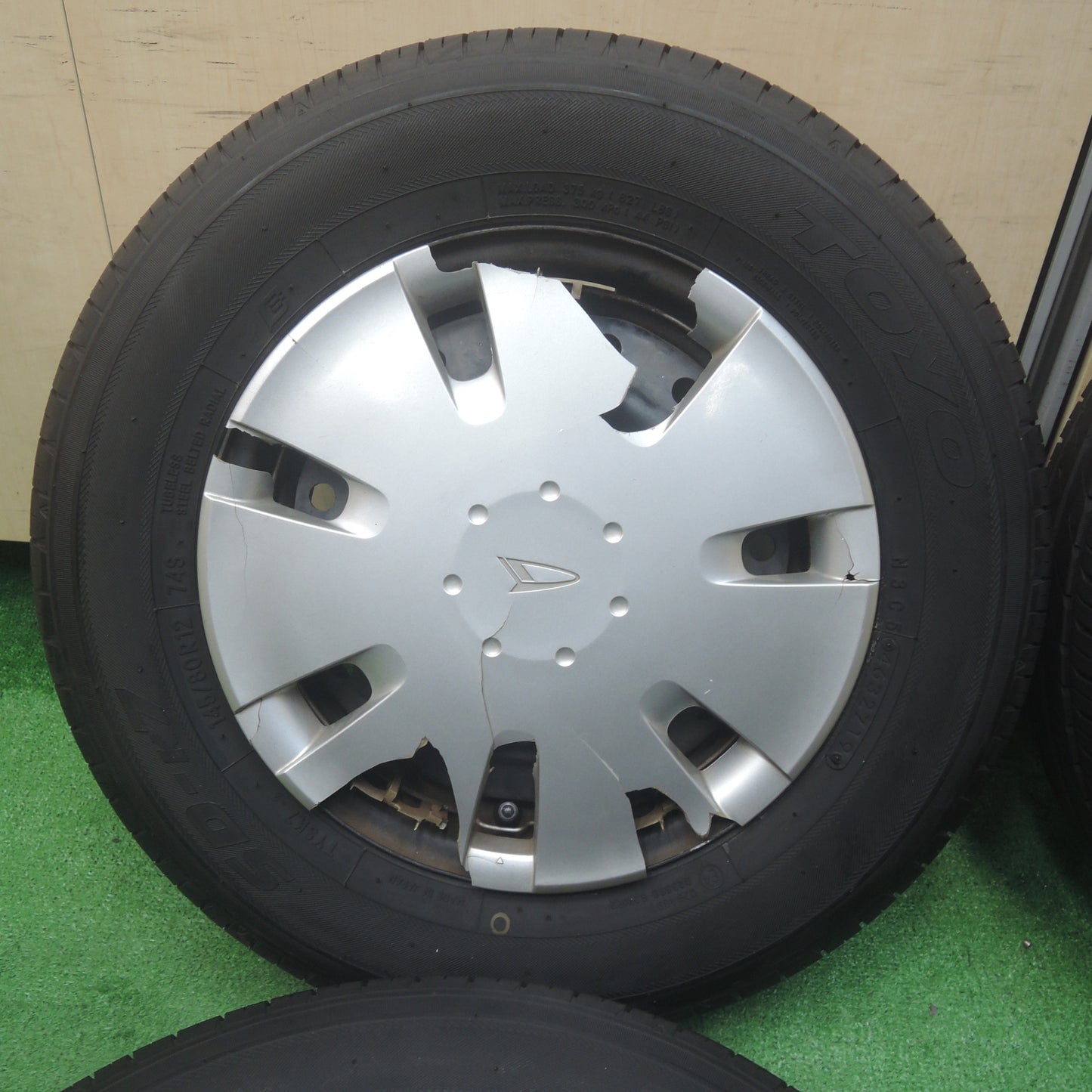 *送料無料* 4本価格★ダイハツ ミラ 純正 スチール 145/80R12 トーヨー SD-K7 12インチ PCD100/4H★4033006SYノ