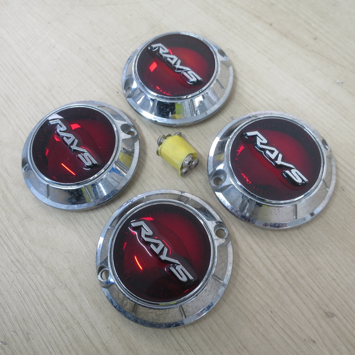 4点セット☆RAYS gram LIGHTS レイズ グラムライツ センター キャップ エンブレム ホイール カー パーツ☆
